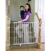 Regalo Extra Tall and Wide 2-in-1 Stairway and Hallway Wall Mounted Baby Gate, White, Age Group 6 to 24 Months