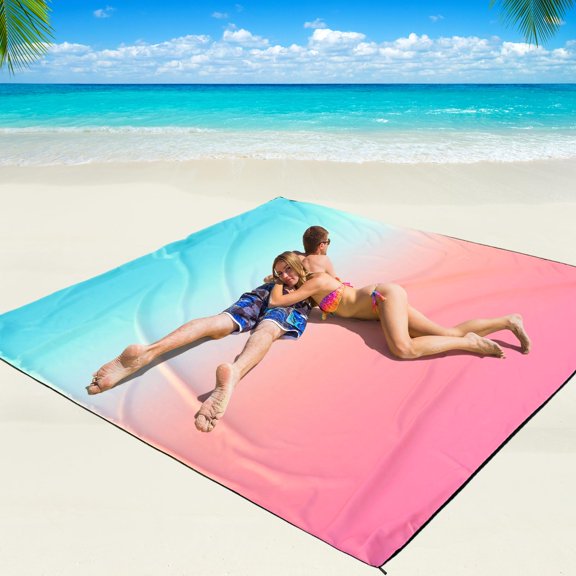Manta de playa WIWIGO impermeable a prueba de arena 200x211 cm