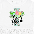 thumbnail image 4 of Inktastic He is Risen Floral Print Cross with Beautiful Flowers Girls Toddler Dress, 4 of 5