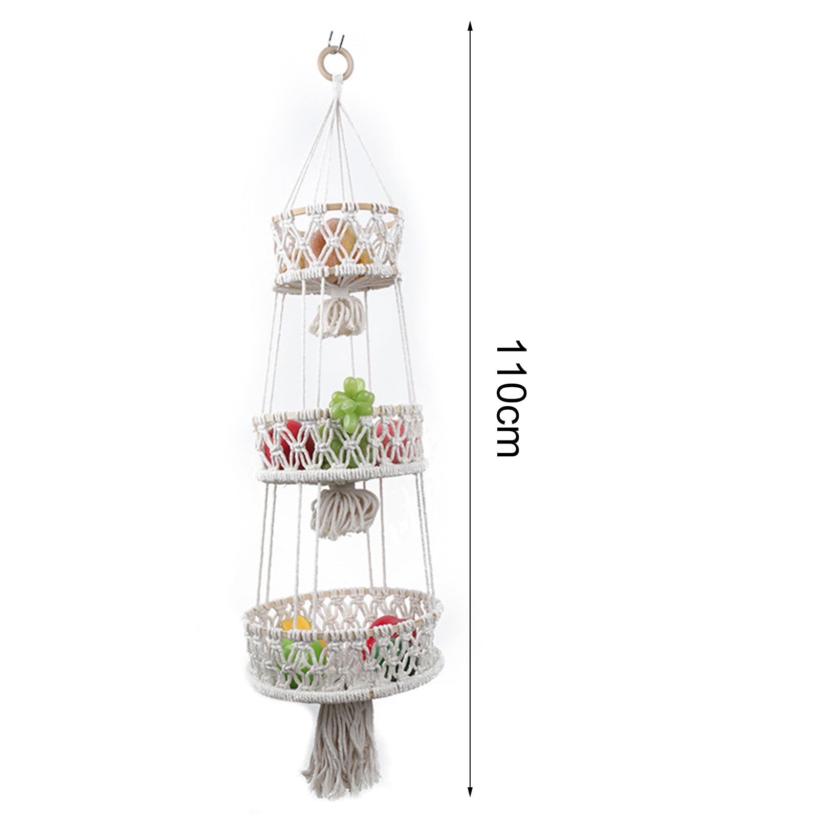 Buy Windfall Hanging Fruit Basket , Woven Wicker Seagrass Wall Baskets