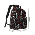 thumbnail image 2 of Uemuo Skeleton with Roses Printed Student Durable Water-resistant Backpack,Travel Backpack,Outdoor Activities Backpack, Laptop Backpack, Multi-compartment Backpack, 2 of 5