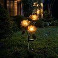 thumbnail image 4 of Solar Halloween Rose Stake Lights, Outdoor LED Garden Decor With 3 Eyeball Rose Flowers, Auto‑On Night Lighting, Waterproof Landscape Ornament For Yard Pathway Lawn Halloween Party, 4 of 6