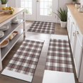 thumbnail image 2 of Brown and White Checkerboard Checkered Pattern Kitchen Rugs Sets Of 3,Kitchen Runner Rugs Non Skid Washable,Decorative Kitchen Floor Mats for Kitchen,Sink,Laundry,17"x30"+ 17"x47" + 17"x59", 2 of 6