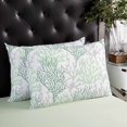 thumbnail image 3 of Sage Green Coral Throw Pillow Cover Case, Couch Sofa Bed Pillowcase, Soft Decorative Lumbar Pillow Protector, Summer Beach Coastal Ocean Life Ombre 12x20Inch Reversible Pillow Shams with Zipper, 3 of 6