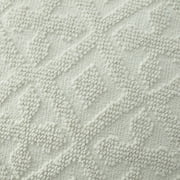 My Texas House Sutton Cotton Tufted Throw Pillow, 20 in x 20 in, Coconut Milk