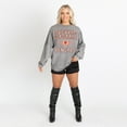 thumbnail image 3 of Women's Gameday Couture Gray Cincinnati Bengals Oversized Final Score Snow Wash Long Sleeve T-Shirt, 3 of 6