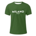 thumbnail image 5 of Milano Italy Letter Graphic Tees for Men 2026 Summer Casual Short Sleeve Crewneck Travel T Shirts, 5 of 5