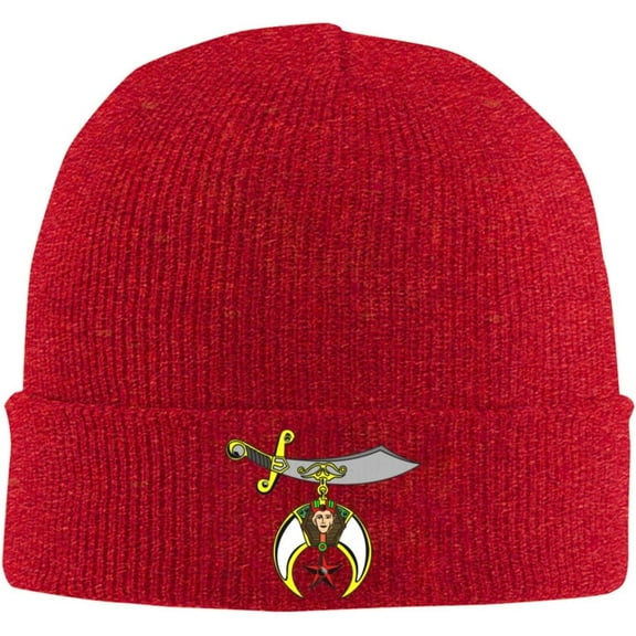 Masonic Shriner Beanie Hat Men Knit Skull Cap Women Winter Warm Hat Knitted Hat Slouchy Stocking Hat Black