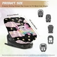 thumbnail image 7 of KUIFORTI Baby Car Seat Sun Shade Cover Reflective Infant Car Seat Sun Protection Cover Baby Travel Accessories 40" x 25", Easy to Install, Cute Axolotl, 7 of 7
