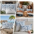 thumbnail image 4 of Outdoor Pillow Covers 20x12 Set of 2, Blue Eucalyptus Leaves Waterproof Patio Throw Pillow Covers for Couch Sofa Chair, Fall Botanical Autumn Floral Decorative Pillowcases for Throw Pillows, 4 of 9