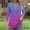 Blue, variant on Shirts for Women 3/4 Sleeve Blue Tops Fall V-Neck Blouse Loose Gradient Womens