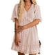 thumbnail image 1 of SAYOO , vestido de chifón de verano para mujer, vestido informal de media manga con cuello en V y estampado de puntos de Color sólido para fiesta SAYOO  Moda, 1 of 9