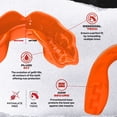 thumbnail image 3 of SAFEJAWZ Sports Mouth Guard Slim Fit, Adults and Junior Mouthguard with Case (Orange, Adult (+12 Years)), 3 of 7