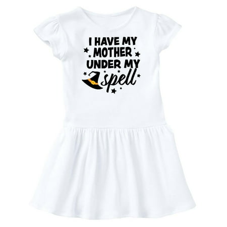 

Inktastic I Have My Mother Under My Spell with Cute Witch Hat Gift Toddler Girl Dress