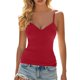 thumbnail image 3 of Camiseta sin mangas con sujetador incorporado para mujer - Tirantes ajustables, color liso - Prenda básica transpirable para uso informal/deportivo - Tallas XS-XXXL, 3 of 6