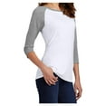 thumbnail image 4 of Yellow Rooster Women's Perfect Tri 3/4-Sleeve Female Raglan T-Shirt Grey Frost/ White 4XL, 4 of 6