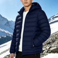 thumbnail image 4 of Ceisia Men Lightweight Packable Quilted Puffer Jacket Full Zip Hooded Warm Windproof Outer Coat For Autumn Winter Outdoor Activity Gift, 4 of 8