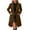 Brown winter coats, variant on Nfurl Pea Coats Jackets for Women Elegant Notch Lapel Single Breasted Long Trench Coat with Pockets Business Casual Ladies Winter Peacoats Gray L
