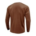thumbnail image 6 of Grianlook Mens Long Sleeve Henley Shirts Waffle Button Down Pullover T Shirts Blouse Tops Comfy Solid Color Tee, 6 of 6