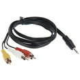 thumbnail image 1 of PENGXIANG 3.5mm Jack to 3 RCA Adapter Cable Audio Video AV Converter 1.2M 4FT(1pcs), 1 of 6