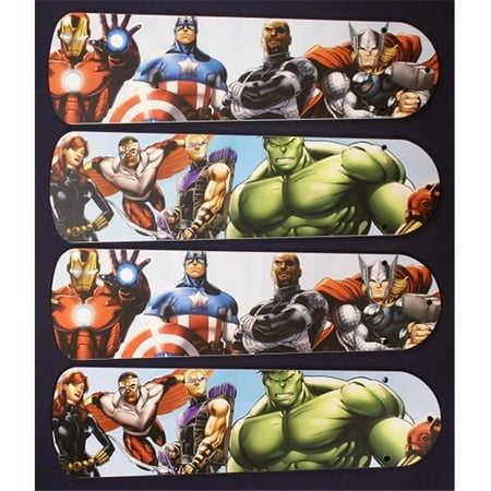 Ceiling Fan Designers 42SET-KIDS-AVNG 42 in. Avengers Marvel Capitan America Ceiling Fan (Best Way To Dust Ceiling Fan Blades)