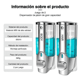 thumbnail image 4 of Dispensador De Jabón Líquido Champú Shampoo Jabón Antibacterial Pared Desinfectante  Xtellar transparente, 4 of 4