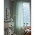 thumbnail image 2 of Crochet Lace Window Curtain Panel with Tassels Semi Sheer Hollow Curtains for Bedroom Living Room, 1 Pane Rod Pocketl, 2 of 6