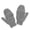 Gray, variant on Winter Knitted Convertible Fingerless Gloves Wool Mittens Warm Mitten Glove for Women and Men