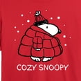 thumbnail image 2 of Peanuts - Cozy Snoopy - Juniors Cropped Cotton Blend T-Shirt, 2 of 5