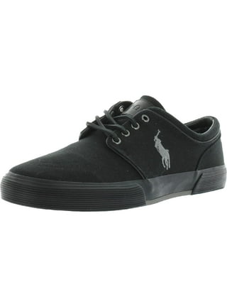 Polo ralph lauren vaughn leather trim low sneaker cheap