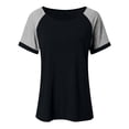 thumbnail image 5 of Camisas de Cuello de Tripulación de Manga Corta para las Mujeres Casual Cuello Redondo Top de Manga Corta Tejido Súper Suave para el Verano, 5 of 5