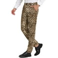 thumbnail image 4 of Unique Bargains Men's Animal Printed Flat Front Zipper Closure Party Prom Dress Pants 28 Leopard Print, 4 of 6