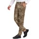 thumbnail image 4 of Pantalones de hombre Inspire Chic con estampado de serpiente, corte regular, frente plano, cintura elástica, talla 36, estampado de leopardo, 4 of 6