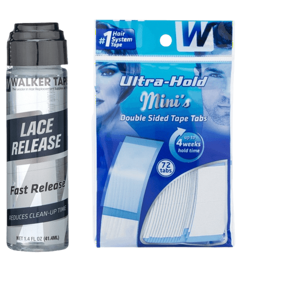 Walker Kit: Ultra Hold Tape Strips (MINI Contour) and Lace Release 1.4 fl oz