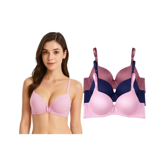 Paquete con 3 Brasieres Doble Push Up Aumenta Hasta 2 Tallas