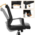 thumbnail image 5 of Renwick Midback Ergonomic Office Chair with Faux Leather Seat, Set of 2, Black, 5 of 6