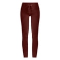 thumbnail image 2 of Elainilye Fashion Yoga Pants for Women High Waist Casual Solid Color Elastic Yoga Pants Workout Gym Shorts,Brown, 2 of 8