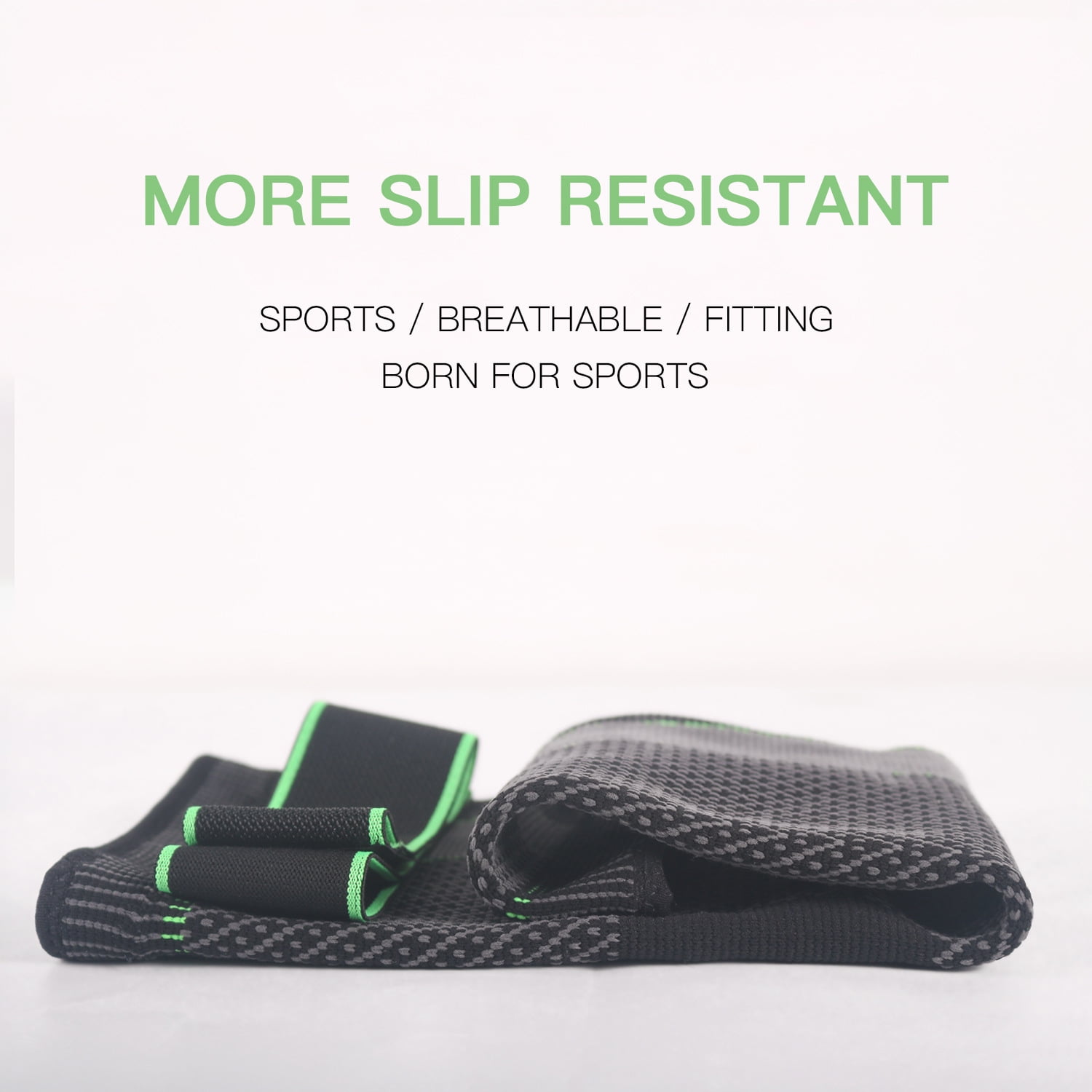 Knee Sleeve Women Men Fit Breathable Performance Knitted Knee Pads for Sports Green L