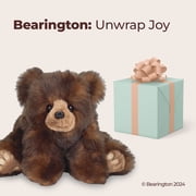 Bearington Collection Huggy Ben Plush Bear Stuffed Animal - 19 in Brown Grizzly Bear - Ultra-Soft Plush & Bean Bag Weighted Stuffed Animal - Poseable Sitting & Display