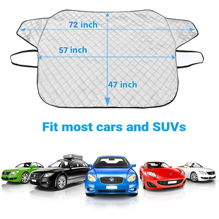 MITALOO Car Windshield Snow Cover with 4 Layers Protection, Frost Ice  Removal Sun Shade for Winter Protection, Extra Large and Thick Windshield  Ice