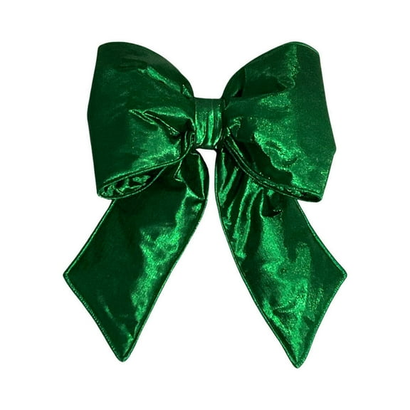 Vickerman QTX24026 12 x 15 in. Metallic Christmas Bow, Green
