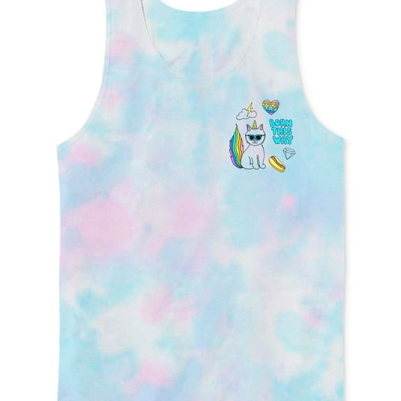 Jem Mens Born This Way Tank Top, Blue, Small