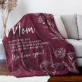 thumbnail image 2 of LHSHID Blanket Gifts for Mom Mom Birthday Gifts Warm Gifts for Mom from Daughter Son Mom Gifts for Mothers Day Christmas Super Soft Flannel Throw Blanket for Mom 40x50in, 2 of 5