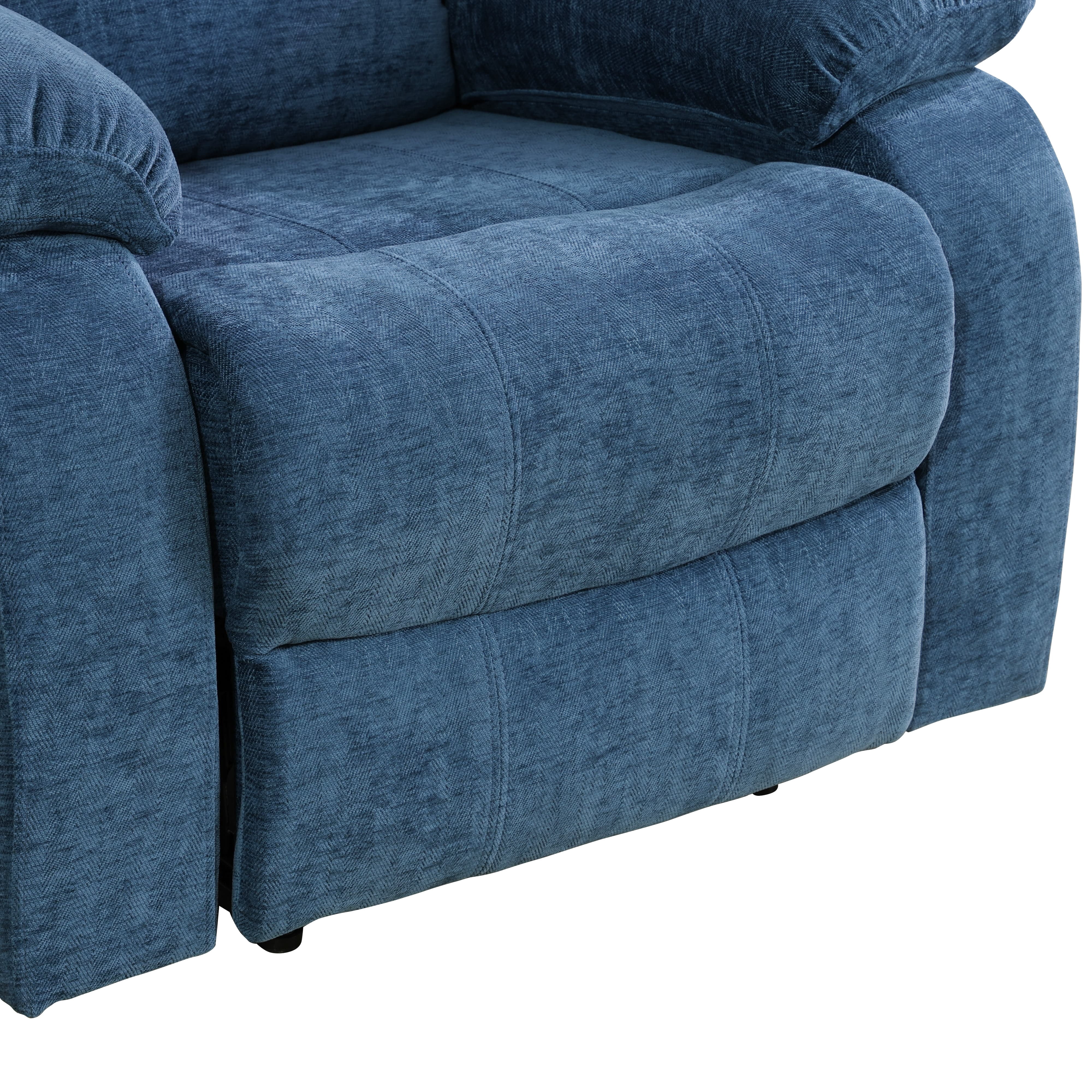 MAYEERTY Fabric Single Recliner Chair, Ergonomic Reclining Sofa with Adjustable Angle, for Living Room & Home Theater, Wear-Resistant
