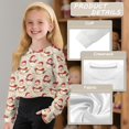 thumbnail image 6 of DISNIMO Santa Claus Snowman Print Kids Crop Tops Girls Long Sleeve Pullover Sweatshirt Fashion Christmas Cropped Tee Shirts Crewneck Pullover Tops, 6 of 7