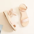 thumbnail image 4 of Women's Platform Wedge Heel Sandals - Buckle Ankle Strap, Open-Toe Comfortable Insole Lightweight Rubber Sole Casual Summer Sandals, 4 of 7