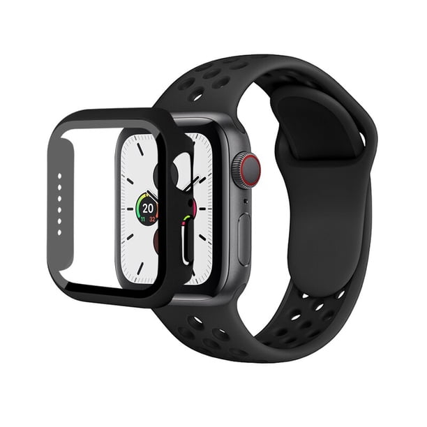 Funda y correa de silicona para apple watch, pulsera deportiva de goma de 44mm, 45mm, 41mm, 38mm, 42mm, 40mm, 44MM, iWatch Serie 6, 5, se, 7, 8