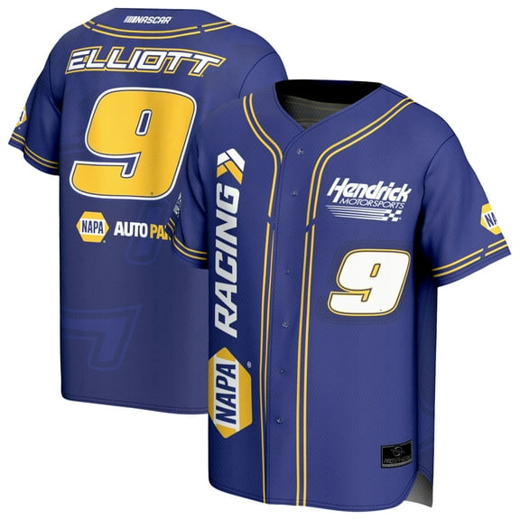 Men's ProSphere  Blue Chase Elliott Baseball Fashion Jersey