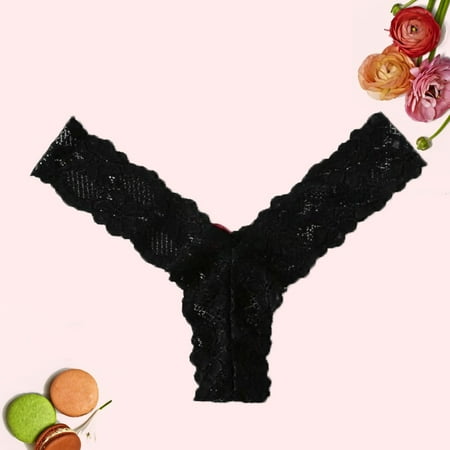 

UDAXB Lingerie New Women Sexy Floral Lace Panty Underwear Brief Bowknot Thong G-String Lingerie