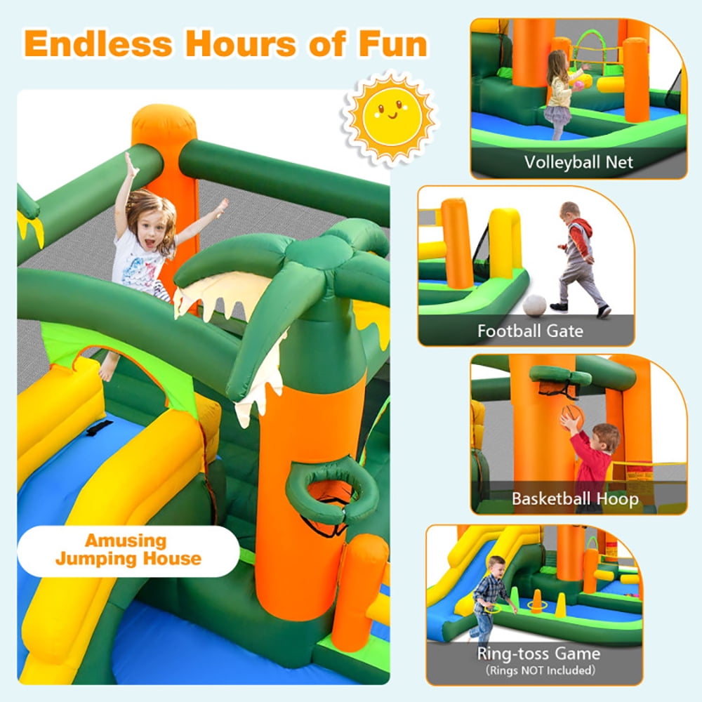 Aimee Lii Big Inflatable Bounce House with Slide and Ball Pits for Indoor and Outdoor with 735W Blower, Bounce House for Kids 3-6 Aimee Lii Big Inflatable Bounce House with Slide and Ball Pits for Indoor and Outdoor with 735W Blower, Bounce House for Kids 3-6